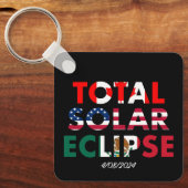 Porte-clés Éclipse solaire totale personnalisable (Recto)