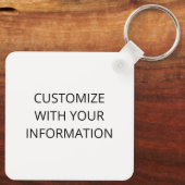 Porte-clés Éclipse solaire totale personnalisable (Verso)