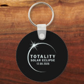 Porte-clés Éclipse solaire totale Totalité 2026 (Recto)