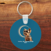 Porte-clés Éclipse solaire totale Yorkshire Terrier (Recto)