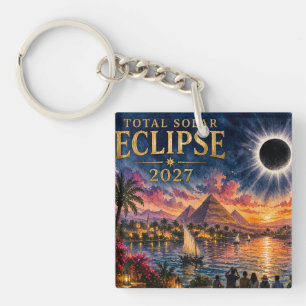 Porte-clés Éclipse totale de soleil 2027 Égypte