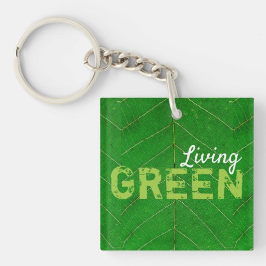 Porte-clés Eco Friendly Living Green (Devant)