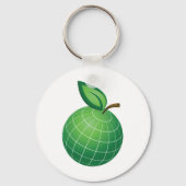 Porte-clés Eco Globe Fruit Green Earth Leaf Sphere (Recto)