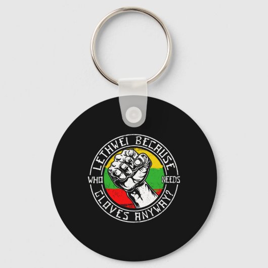 Porte-clés École birmane de boxe Boxer Lethw (Recto)
