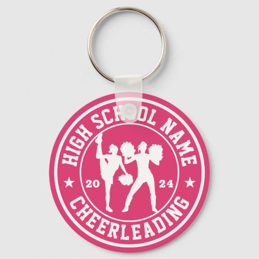 Porte-clés École secondaire Cheerled Squad Sport personnalisé (Recto)