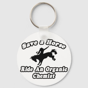 Porte-clés Économisez Cheval, Ride Chimiste Biologique