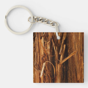 Porte-clés Écorce texturée de bois de cèdre