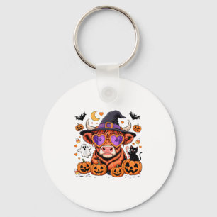 Porte-clés Écossais Highland Vache fantôme Citrouille Candy H