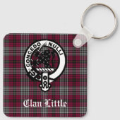 Porte-clés Écosse Clan Little Crest Badge et Tartan Custom (Dos)