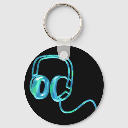 Porte-clés écouteurs bleus (Recto)