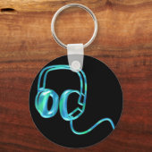 Porte-clés écouteurs bleus (Recto)