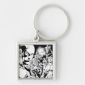 Porte-clés Écran comique nocturne le plus noir 2 (Devant)