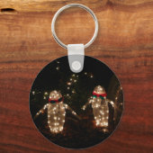 Porte-clés Écran de lumière des fêtes de pingouins (Verso)