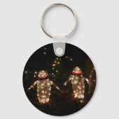 Porte-clés Écran de lumière des fêtes de pingouins (Verso)