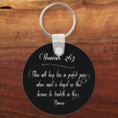 Porte-clés Écriture biblique Ésaïe 26:3 (Recto)