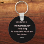 Porte-clés Écriture biblique Galates 6:9 (Recto)