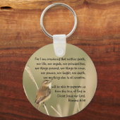 Porte-clés Écriture biblique inspirante Citation Romains 8:38 (Recto)