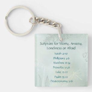 Porte-clés Écriture biblique pour l'inquiétude, l'anxiété, la