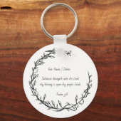 Porte-clés Écriture biblique Psaume 3 - 8 Psaume de prière du (Recto)