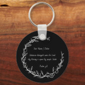 Porte-clés Écriture biblique Psaume 3 - 8 Psaume de prière du (Recto)