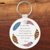 Porte-clés Écriture biblique Psaume 4-1 prière pour l'aide (Recto)