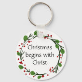 Porte-clés Écriture chrétienne de Noël Sticker Écriture (Recto)