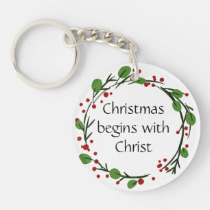 Porte-clés Écriture chrétienne de Noël Sticker Écriture