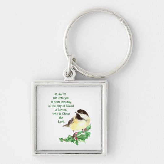 Porte-clés Écriture chrétienne de Noël Sticker Écriture (Devant)