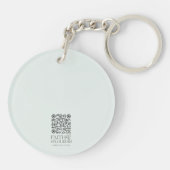 Porte-clés Écriture Fleur sauvage aquarelle personnalisée (Dos)