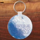 Porte-clés Écriture Inspirante Angel Dans Les Nuages, Romains (Recto)