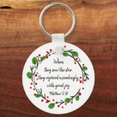 Porte-clés Écriture inspirée de Noël chrétien (Recto)