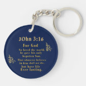 Porte-clés Écriture Jean 3:16 (Dos)