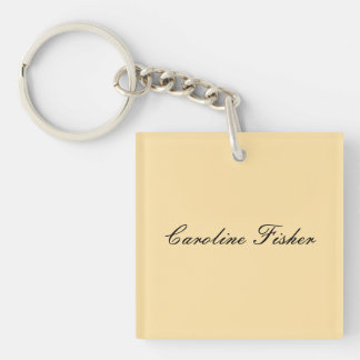 Porte-clés Écriture Manuelle Classique Simple Beige
