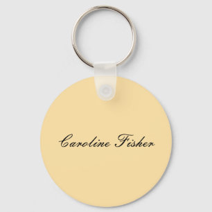 Porte-clés Écriture Manuelle Classique Simple Beige