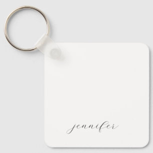 Porte-clés Écriture manuscrite classique minimaliste professi