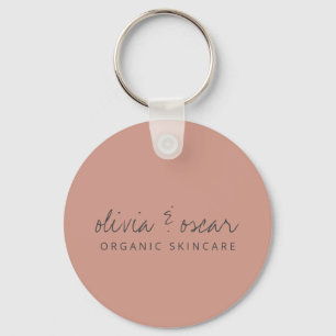 Porte-clés Écriture Manuscrite Minimaliste Rose Poussiéreuse