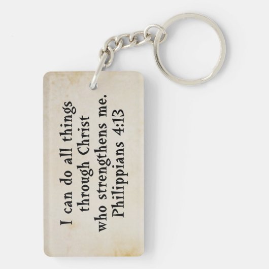 Porte-clés Écriture Philippians 4:13 (Dos)