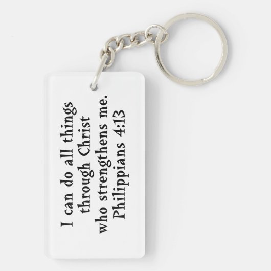 Porte-clés Écriture Philippians 4:13 (Dos)