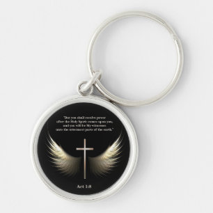 Porte-clés Écriture sainte chrétienne de coutume de croix e