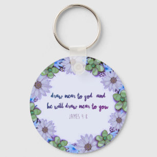 Porte-clés Écriture Verse Message spirituel Royaume
