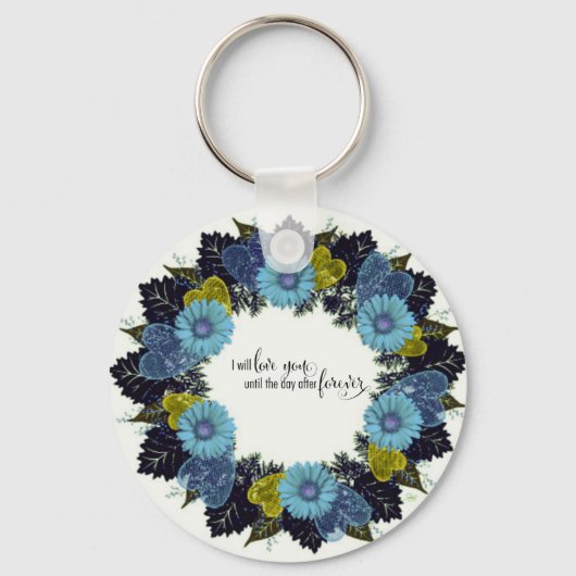 Porte-clés Écriture Verse Message spirituel Royaume (Recto)