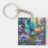 Porte-clés Écriture violette Philippians 4:13 Fleur papillon (Devant)