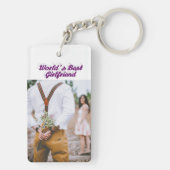 Porte-clés Écriture violette photo de la petite amie (Dos)