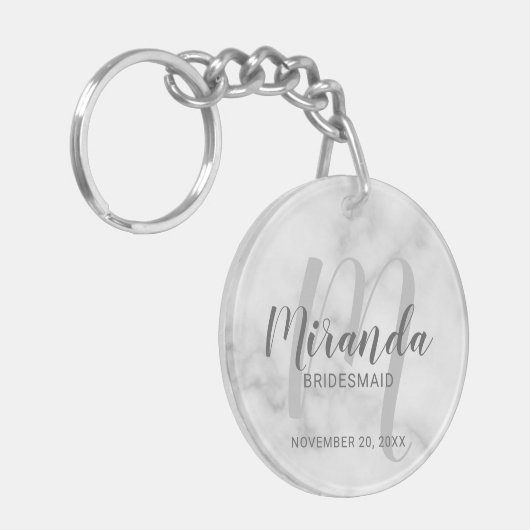 Porte-clés Écrivain Personnalisé De Script Moderne (Devant gauche)