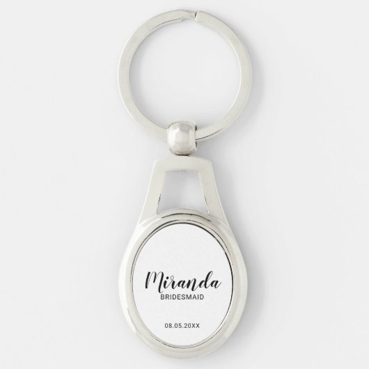 Porte-clés Écrivain Personnalisé De Script Moderne (Devant)