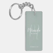 Porte-clés Écrivain Personnalisé De Script Moderne (Devant gauche)