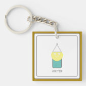 Porte-clés ÉCRIVAIN Porte - clé acrylique par la poète Adiela (Devant)