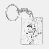 Porte-clés Écrivez votre intérieur dehors! Motivation des écr (Devant gauche)