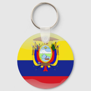 Porte-clés Ecuadorian glossy flag