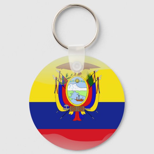 Porte-clés Ecuadorian glossy flag (Recto)